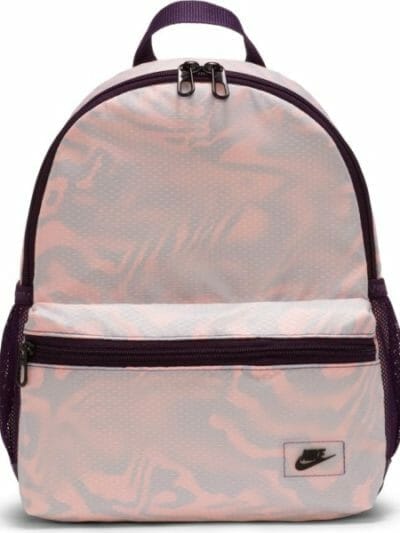 Fitness Mania - Nike Brasilia JDI Kids Printed Mini Backpack Bag - Grand Purple/Bright Mango