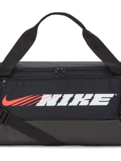 Fitness Mania - Nike Brasilia Small Graphic Training Duffel Bag - Black/White