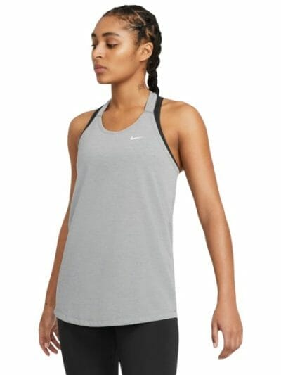 Fitness Mania - Nike Dri-Fit Elastika Womens Training Tank Top - Smoke Grey/Heather/White