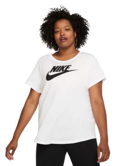Fitness Mania - Nike Sportswear Essential Womens T-Shirt - Plus Size - White/Black