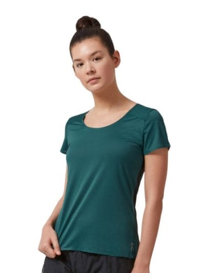 Fitness Mania - On Running Performance-T Womens Running T-Shirt - Evergreen/Black
