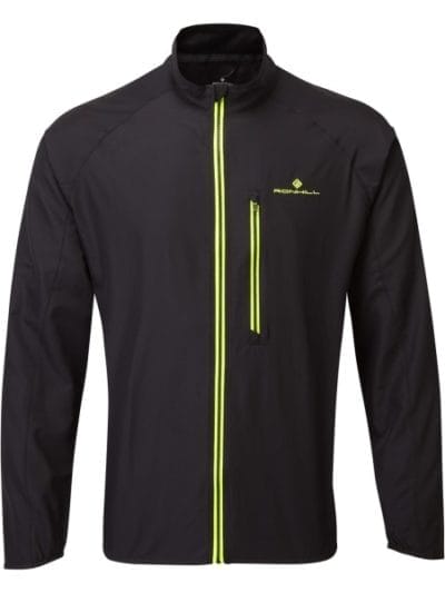 Fitness Mania - Ronhill Core Mens Running Jacket - Black/Fluo Yellow