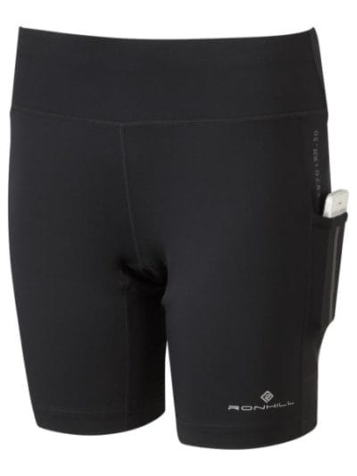 Fitness Mania - Ronhill Tech Revive Stretch Womens Running Shorts - All Black