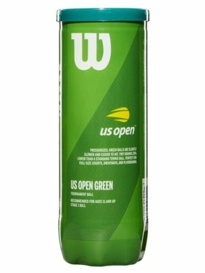 Fitness Mania - Wilson US Open Green Tournament Tennis Balls - Can of 3 - Green