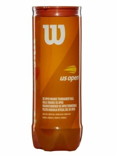 Fitness Mania - Wilson US Open Orange Tournament Tennis Balls - Can of 3 - Orange