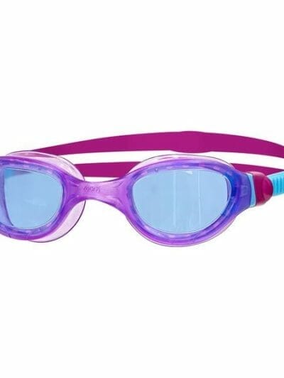 Fitness Mania - Zoggs Phantom 2.0 Junior - Kids Swimming Goggles - Light Blue/Purple/Blue Tint