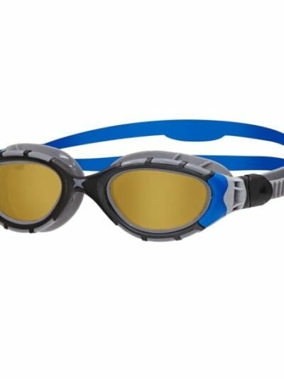 Fitness Mania - Zoggs Predator Flex Polarised Ultra Swimming Goggles - Blue/Black/Copper