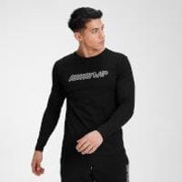 Fitness Mania - MP Men's Outline Graphic Long Sleeve Top - Black - XXXL