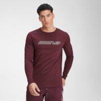 Fitness Mania - MP Men's Outline Graphic Long Sleeve Top - Washed Oxblood - L