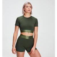 Fitness Mania - MP Women's Adapt Textured Crop Top- Dark Green - L