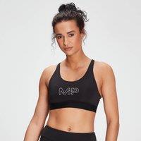 Fitness Mania - MP Women's Branded Training Sports Bra - Black  - L