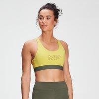 Fitness Mania - MP Women's Branded Training Sports Bra - Washed Yellow  - L