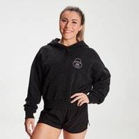 Fitness Mania - MP X Zack George Women's Washed Crop Hoodie - Black - L