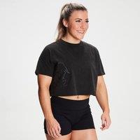 Fitness Mania - MP X Zack George Women's Washed Crop T-Shirt - Black - XXS