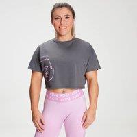 Fitness Mania - MP X Zack George Women's Washed Crop T-Shirt - Carbon - L