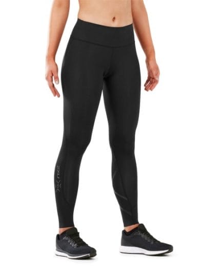 Fitness Mania - 2XU MCS Force Cross Train Mid Rise Womens Compression Tights - Black/Nero