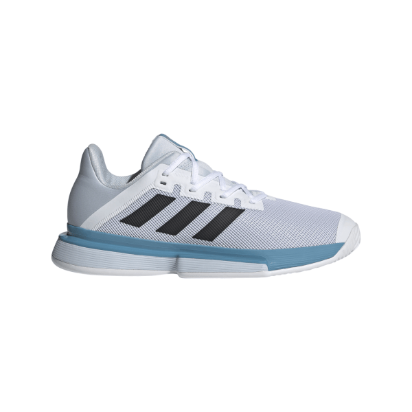 Fitness Mania - Adidas SoleMatch Bounce - Mens Tennis Shoes - Footwear White/Core Black/Halo Blue