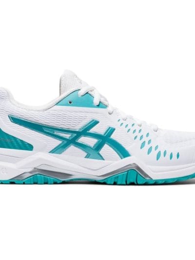 Fitness Mania - Asics Gel Challenger 12 Hardcourt - Womens Tennis Shoes - White/Techno Cyan