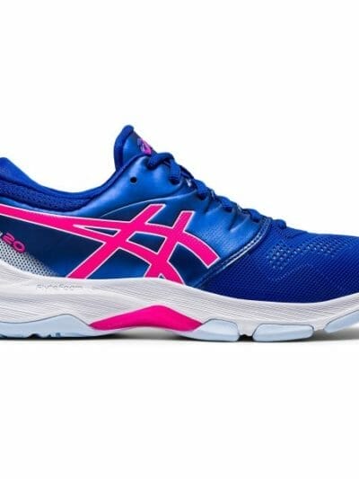 Fitness Mania - Asics Gel Netburner 20 - Womens Netball Shoes - Asics Blue/Pink Glo