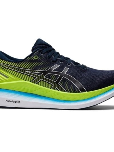 Fitness Mania - Asics GlideRide 2 - Mens Running Shoes - French Blue/Hazard Green