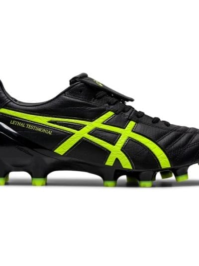 Fitness Mania - Asics Lethal Testimonial 4 IT - Mens Football Boots - Black/Safety Yellow