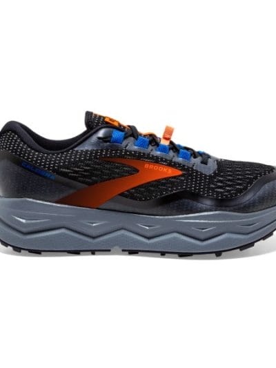 Fitness Mania - Brooks Caldera 5 - Mens Trail Running Shoes - Black/Orange/Blue