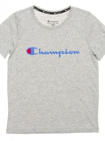 Fitness Mania - Champion Script Kids T-Shirt - Oxford Heather