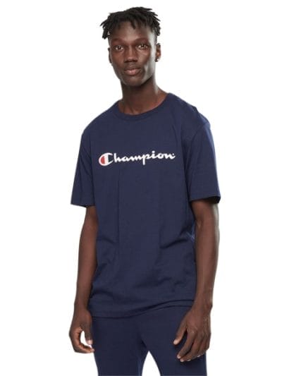Fitness Mania - Champion Script Mens Short Sleeve T-Shirt - Navy