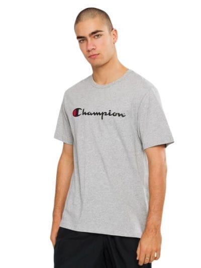Fitness Mania - Champion Script Mens Short Sleeve T-Shirt - Oxford Heather