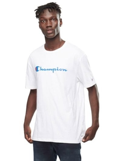 Fitness Mania - Champion Script Mens Short Sleeve T-Shirt - White