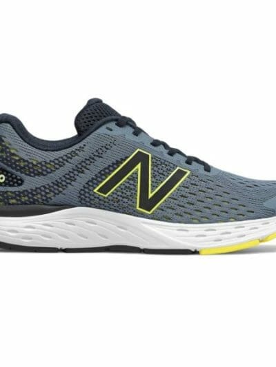 Fitness Mania - New Balance 680v6 - Mens Running Shoes - Grey/Black/Lime