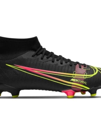 Fitness Mania - Nike Mercurial Superfly 8 Academy MG - Mens Football Boots - Black/Cyber-Off Noir
