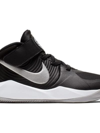 Fitness Mania - Nike Team Hustle D 9 PS - Kids Basketball Shoes - Black/Metallic Silver