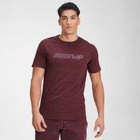 Fitness Mania - MP Men's Outline Graphic Short Sleeve T-Shirt - Washed Oxblood - XXS