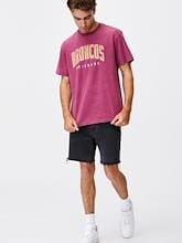 Fitness Mania - Cotton On NRL Broncos Collegiate T Shirt Mens