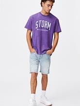 Fitness Mania - Cotton On NRL Storm Collegiate T Shirt Mens