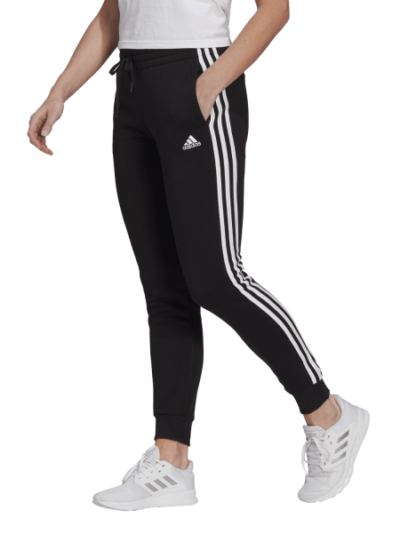 Fitness Mania - Adidas Essentials Fleece 3-Stripes Womens Sweatpants - Black/White