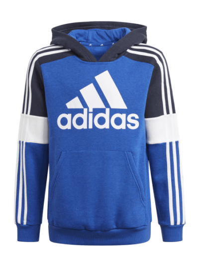 Fitness Mania - Adidas Essentials Logo Colourblock Kids Hoodie - Team Royal Blue/Legend Ink/White