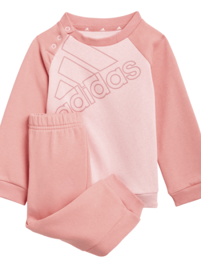 Fitness Mania - Adidas Essentials Logo Infant Girls Tracksuit Set - Light Pink/Hazy Rose