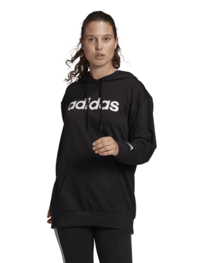 Fitness Mania - Adidas Essentials Oversize Logo Womens Hoodie - Black/White