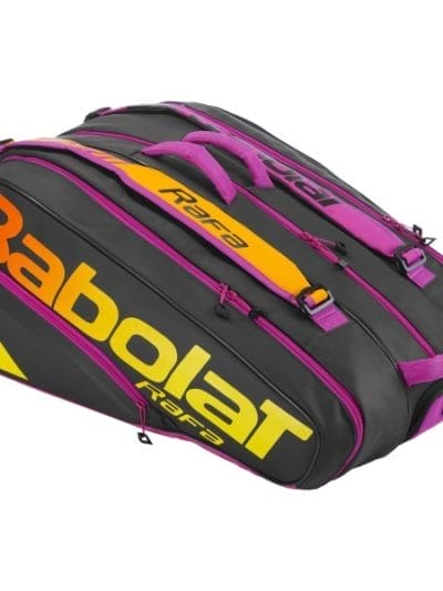 Fitness Mania - Babolat Pure Aero RAFA 12 Pack Tennis Racquet Bag - Yellow/Black