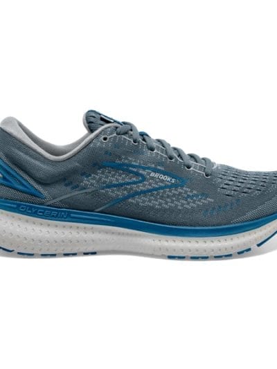 Fitness Mania - Brooks Glycerin 19 - Mens Running Shoes - Quarry/Grey/Dark Blue