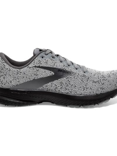 Fitness Mania - Brooks Launch 7 Knit - Mens Running Shoes - Grey/Blackened Pearl/Black