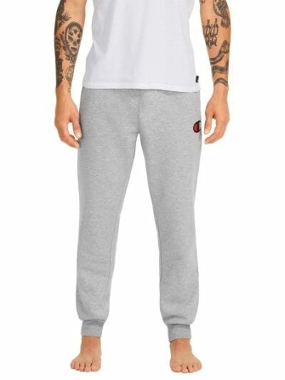 Fitness Mania - Champion C Logo Cuff Mens Track Pants - Oxford Heather