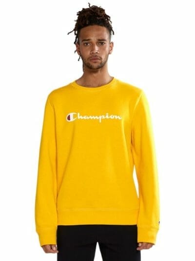 Fitness Mania - Champion Script Crew Mens Sweatshirt - Passion Mango