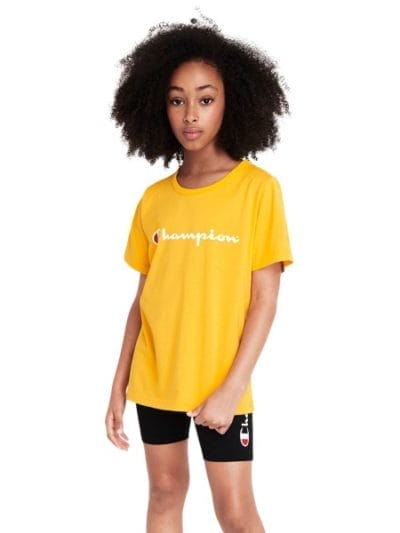 Fitness Mania - Champion Script Kids T-Shirt - Passion Mango