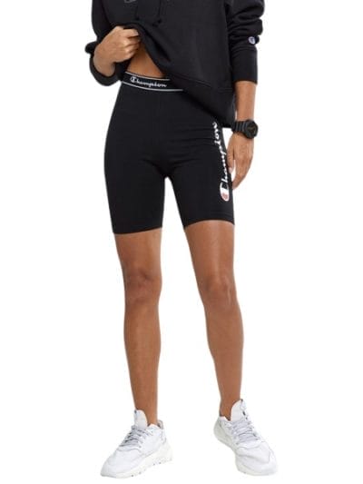 Fitness Mania - Champion Script Womens Bike Shorts - Black