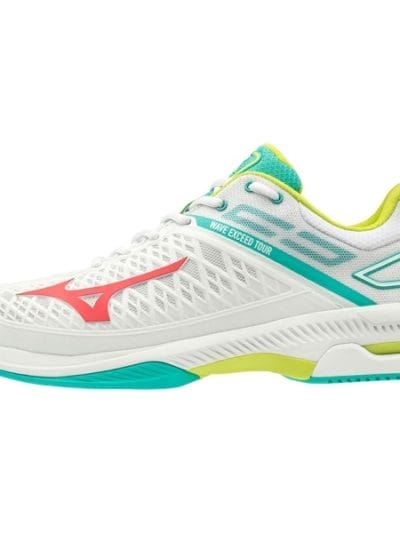Fitness Mania - Mizuno Wave Exceed 4 AC - Mens Tennis Shoes - White/Crimson/Teal