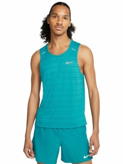 Fitness Mania - Nike Dri-Fit Miler Mens Running Tank Top - Blustery/Reflective Silver