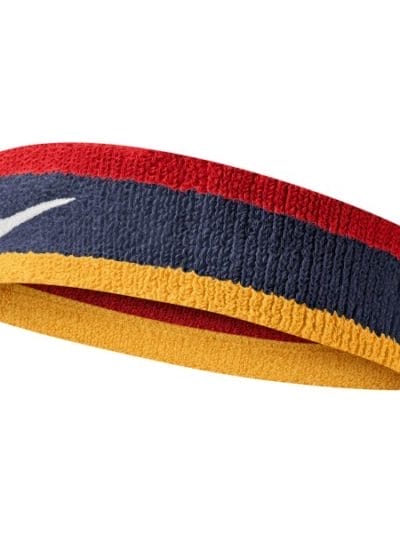Fitness Mania - Nike Swoosh Sports Headband - Mid Navy/University Red/University Gold/White